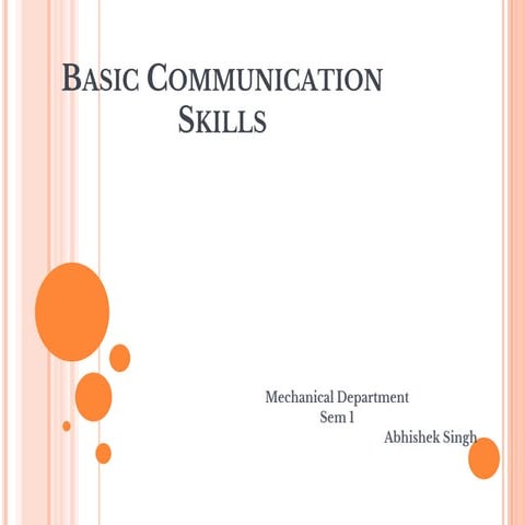 Basic communication skills by abhishek singh