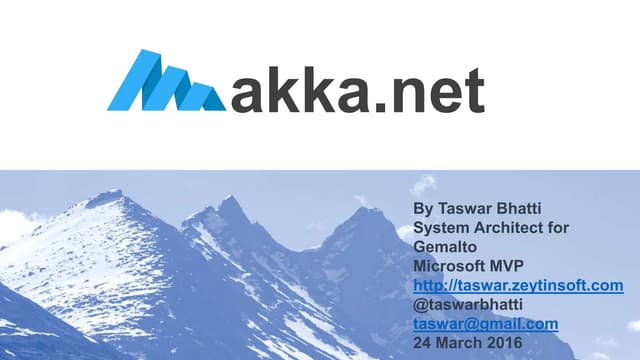 Akka.Net Ottawa .NET User Group Meetup 