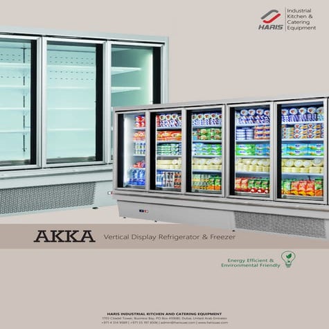 Akka - Vertical Glass Door Display Refrigerator and Freezer | PDF