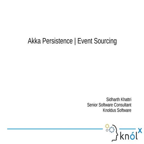 Akka Persistence | Event Sourcing