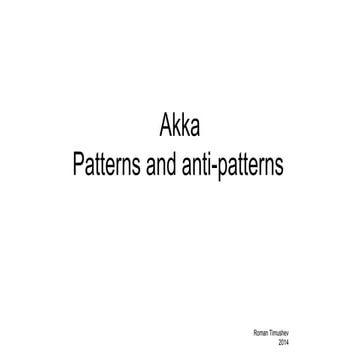 Akka patterns