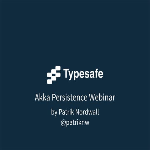 Akka persistence webinar