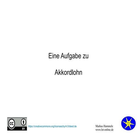 Akkordlohn 5
