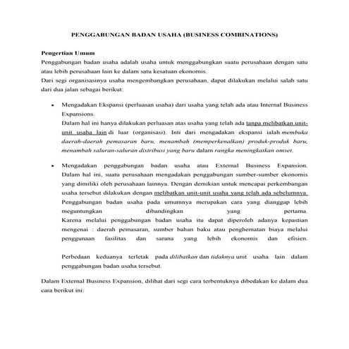 Penggabungan Usaha