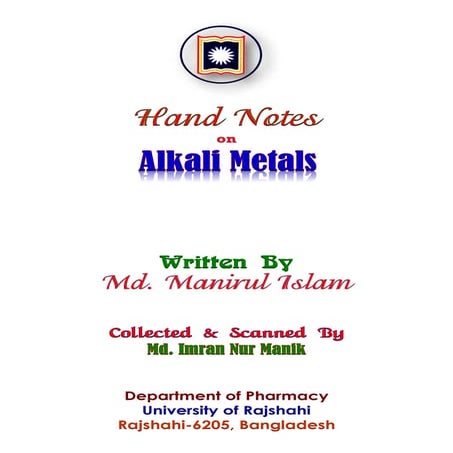 Alkali Metals MANIK