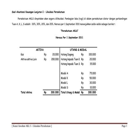 AKL Bab III  Likuidasi Persekutuan