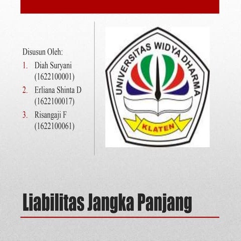 Kelompok 2 Akuntansi Keuangan Menengah 2, BAB 12 "Liabilitas Jangka Panjang"