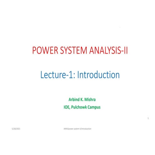 power system  electrical engineering Note