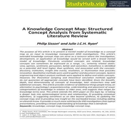 A Knowledge Concept Map  Structured Concept Analysis From Systematic Literatu...