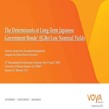 The Determinants of Long-Term Japanese Government Bonds’ (JGBs) Low Nominal Y...