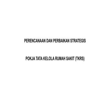 Akreditasi Rumah Sakit Pps Pokja Tkrs Pdf