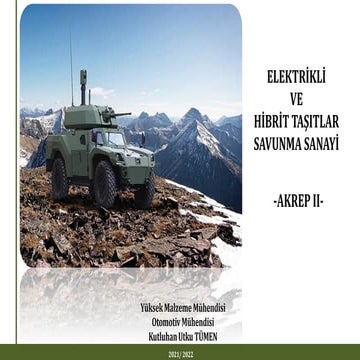 Akrep II Defense Industry Electrical and Hybrid Vehicle