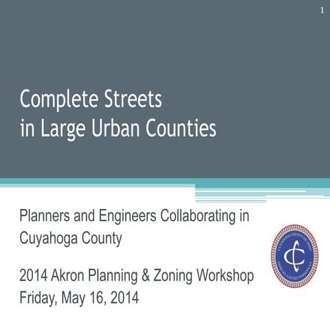 Complete Streets in Large Urban Counties