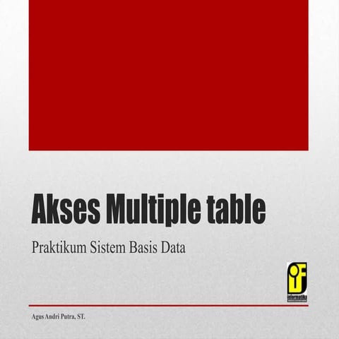 Akses multiple table 1