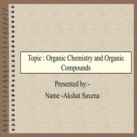 Introduction to Organic Chemistry