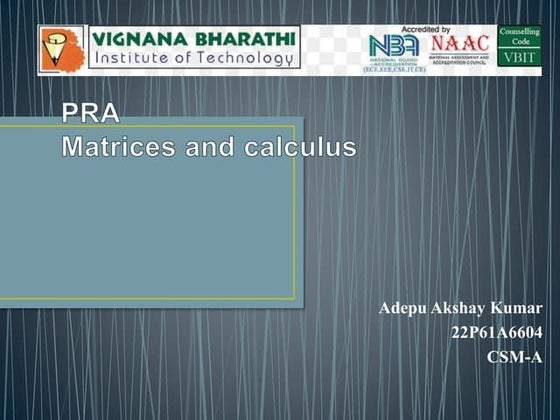 Inverse finding using elementary row operations | PPTX