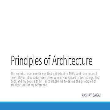 Principles of architecture
