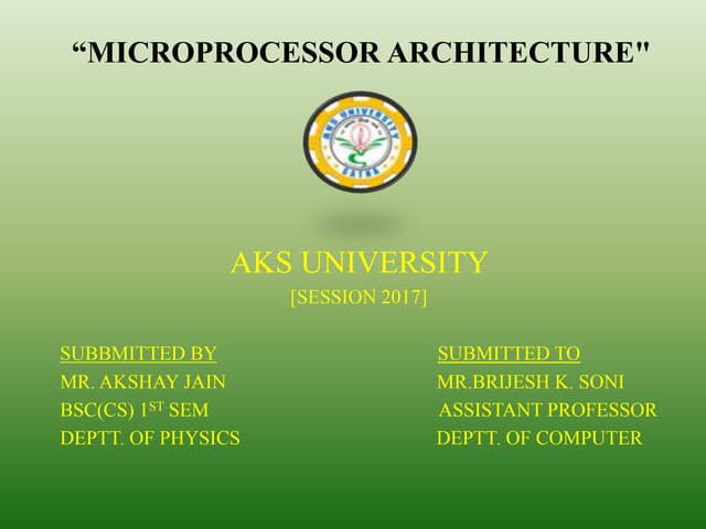 Microprocessor-Architecture [8085]