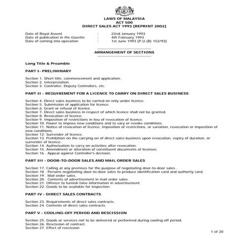 Akta jualanlangsung1993