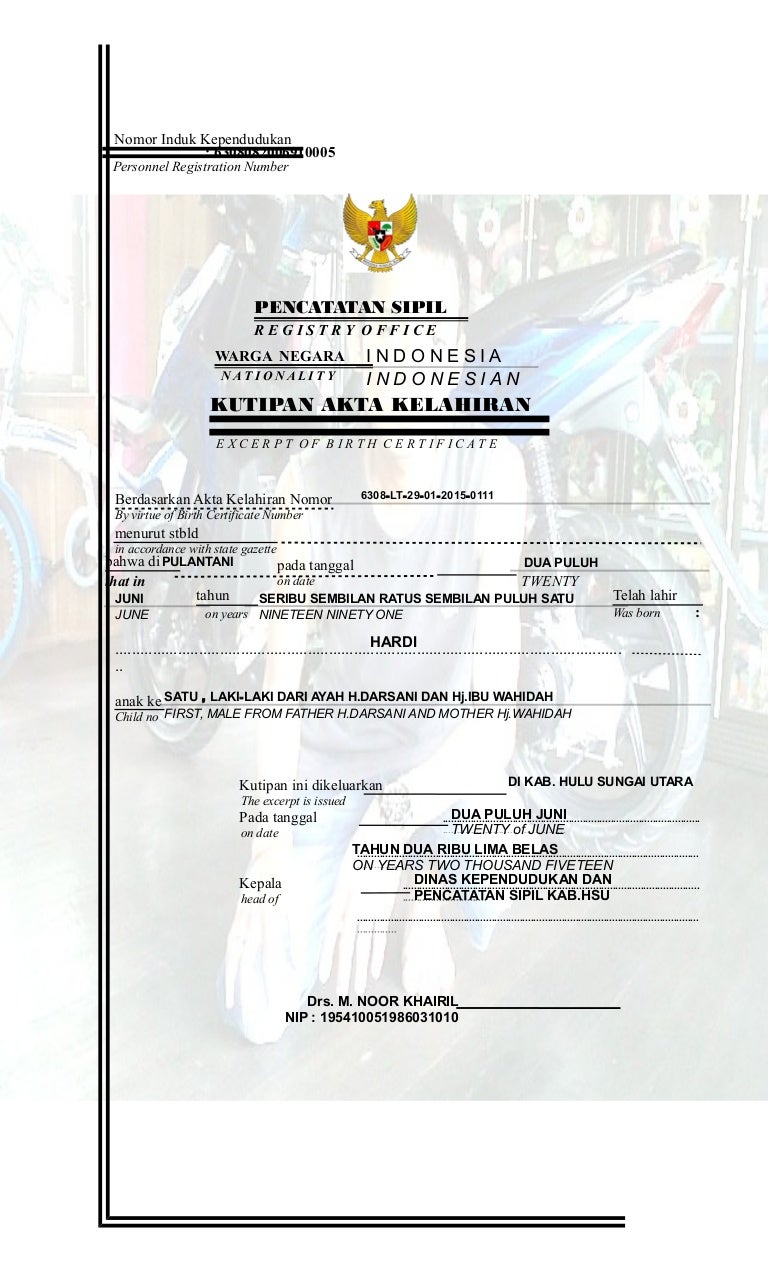 Website Bikin Akta Kelahiran