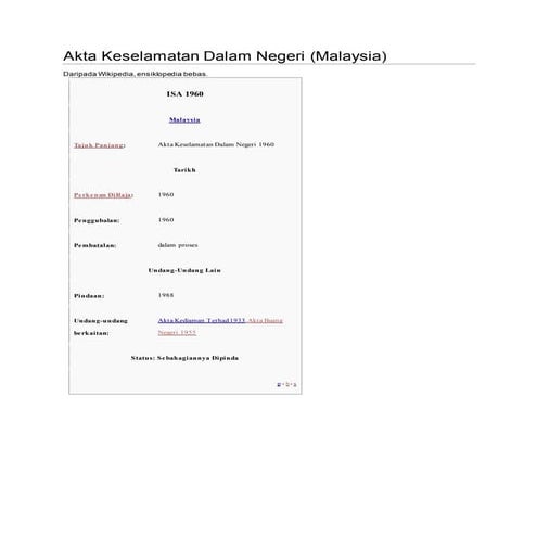 Akta keselamatan dalam negeri | DOCX