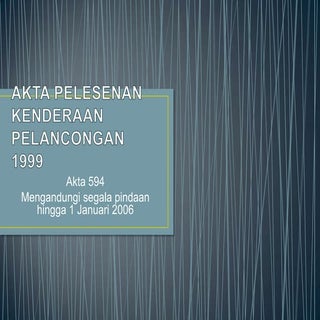 Akta pelesenan kenderaan