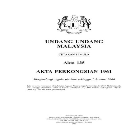 Akta perkongsian 1961 pdf