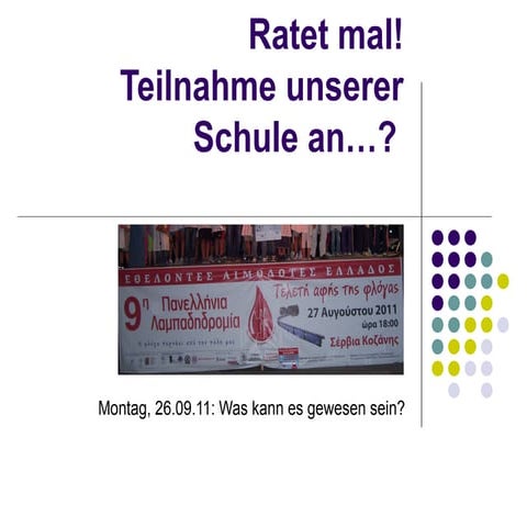 Aktion "freiwillige Blutspender"