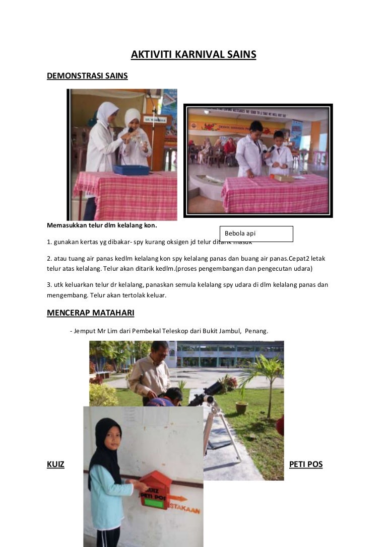 Aktiviti Karnival Sains
