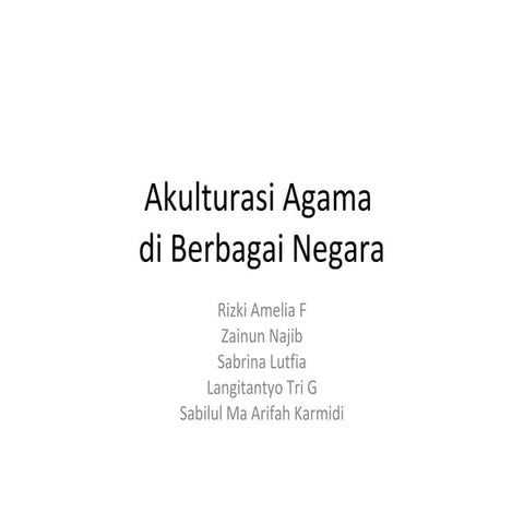 Akulturasi Agama Islam (Versi 1)