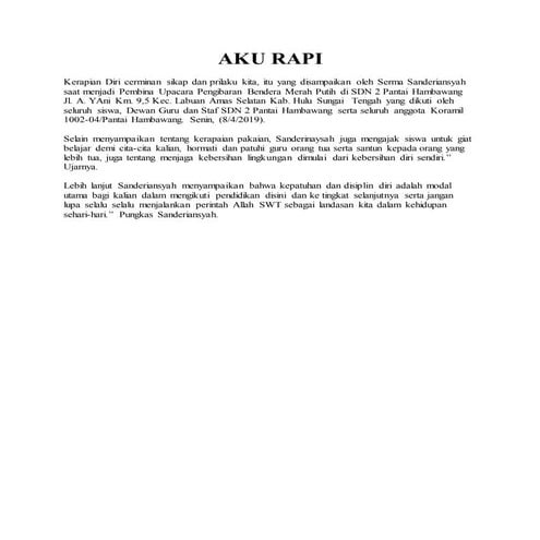 Aku rapi | DOCX