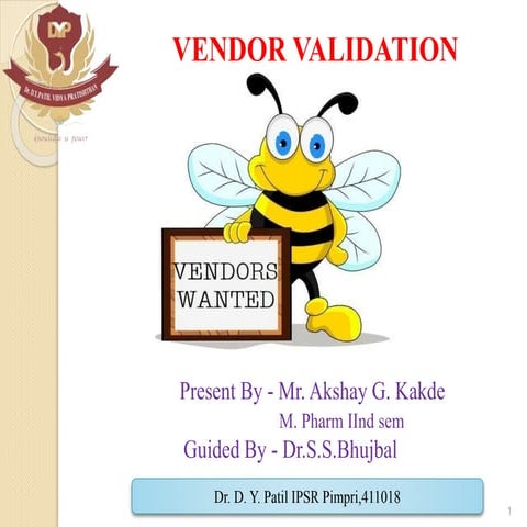 vendor validation by akshay kakde
