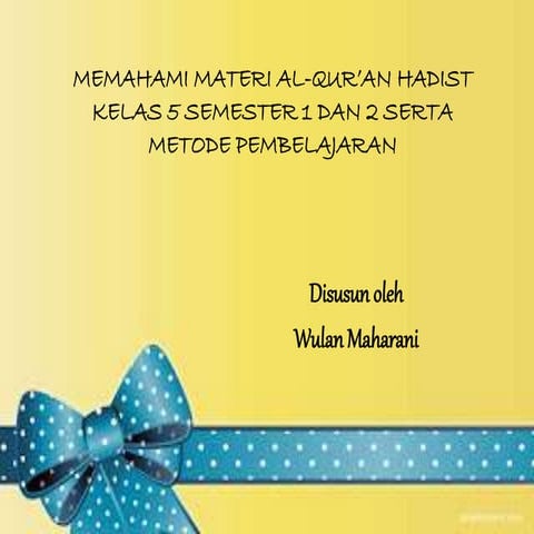 Al qur’an hadist kelas 5 semester 1