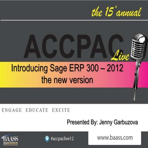 Al 2012 Sage 300 ERP Roadmap
