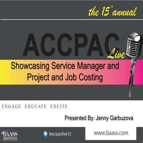Al 2012 Service manager and Project & Job Costing