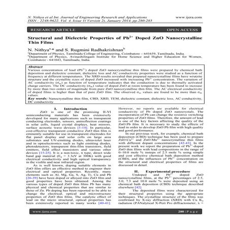 Project Report on "Fabrication & Characterization of ZnO thin film ...
