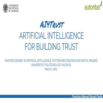 AL4Trust - Artificial Intelligence for Building Trust
