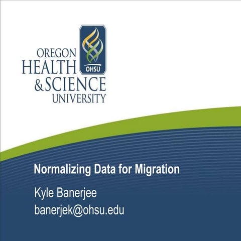 Normalizing Data for Migrations