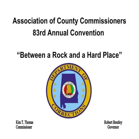 Alabama Department of Corrections - Perspective and Solutions 2012 | PPT