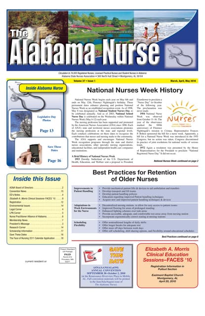 Alabama Nurse March 2010 Lioce