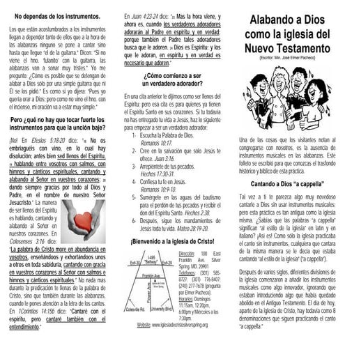 Alabando a Dios como la iglesia del nuevo testamento | PDF