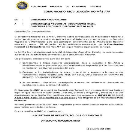 A la base comunicado no mas afp