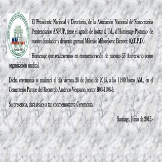 A la base invitacion a homenaje postumo milenko mihovilovic e.