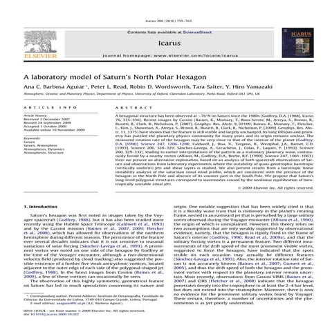A laboratory m_odel_for_saturn_hexagon