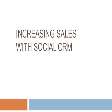 Increasing Sales With Social CRM