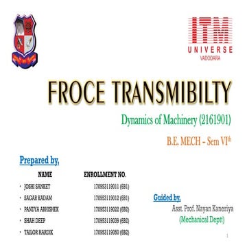 force transmibility ALA DOM Vibration