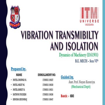Ala dom   vibartion transmibilty and isolation.pptx sem 6th gtu vibration