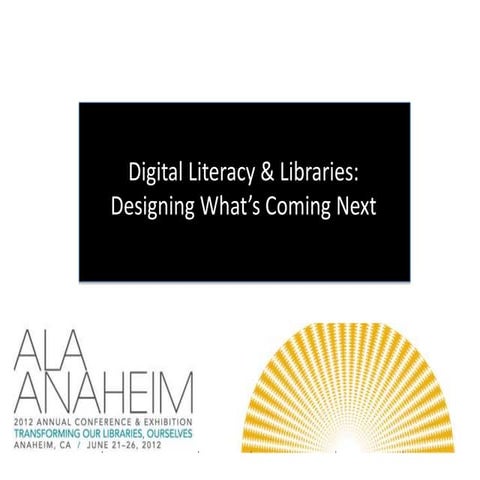Hobbs on Digital Literacy at ALA 2012