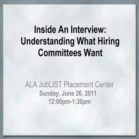 Ala Job Placement Center Presentation