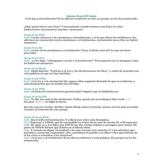 A la ley y al testimonio